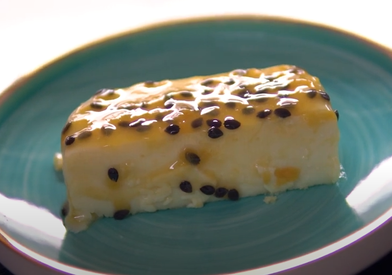 brigadeiro assado com geléia de maracujá
